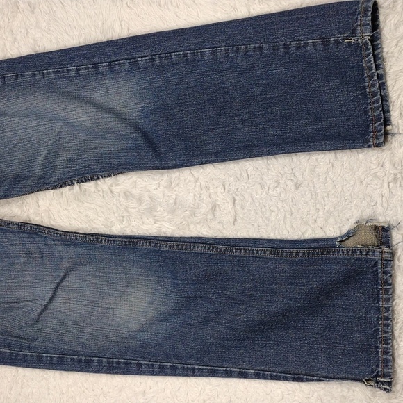 Levi's 559 Blue Medium Wash Five Pocket Mid Rise Zip Up Straight Leg Denim Jean - Picture 4 of 16